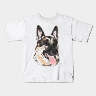 Smiling Loyal German Shepherd Kids T-Shirt